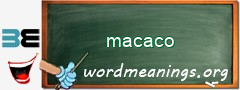 WordMeaning blackboard for macaco